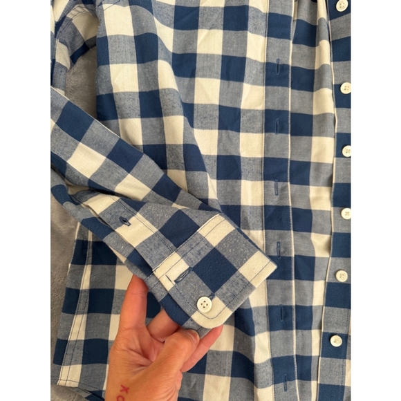 Vineyard Vines Women’s Performance Blue and White Plaid Full Button Up 00 - Picture 2 of 8